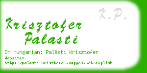 krisztofer palasti business card
